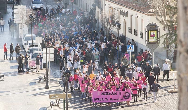 Huelga de los trabajadores de la planta de Nissan en Ávila.