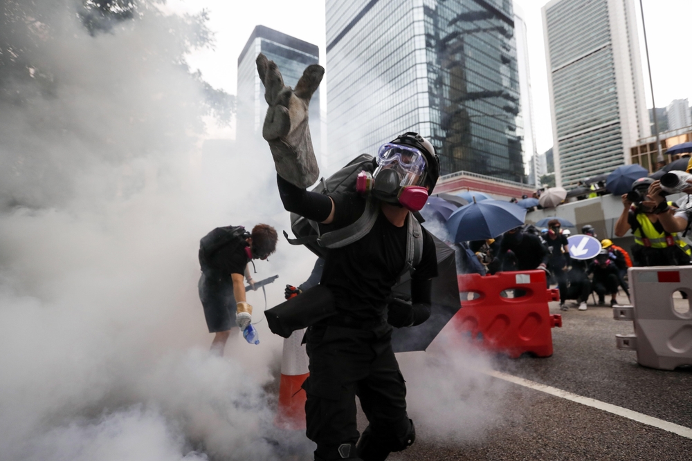 Protesters attend a rally against the government in Hong Kong  / JEON HEON KYUN