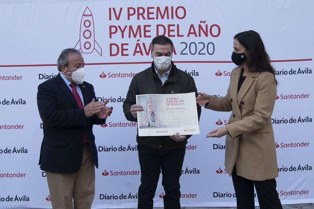 Premio Pyme del Año de Á?vila 2020 Banco Santander.  / ISABEL GARCÍA