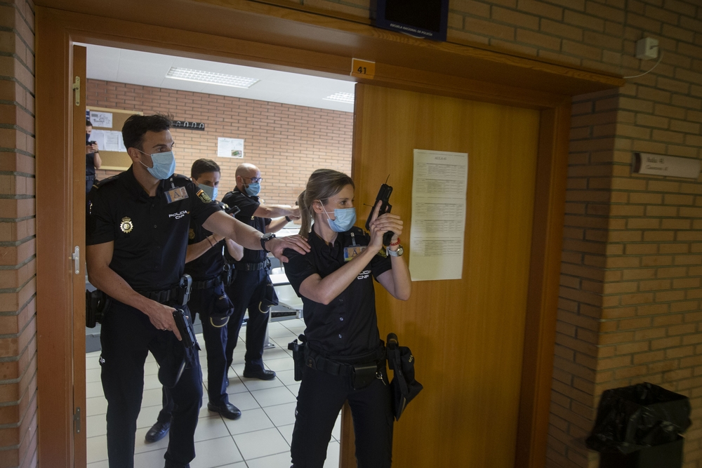 La escuela de policia retoma su actividad tras la crisis del coronavirus.