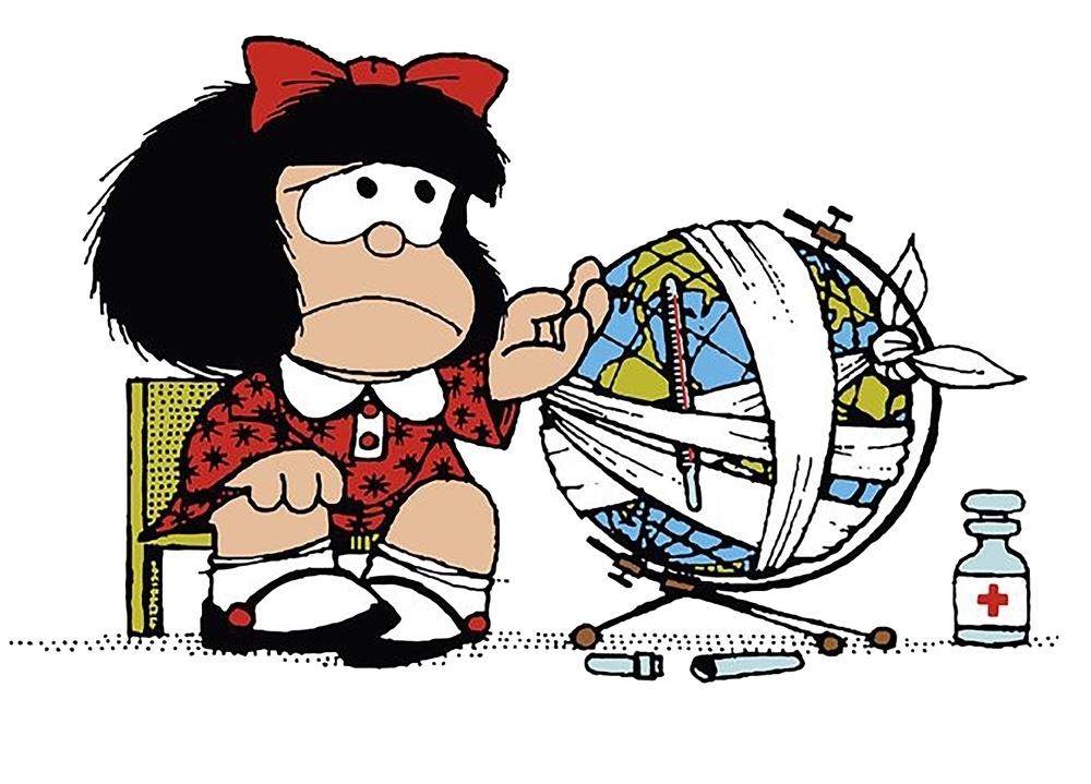 Diário 134 – Série Covid-19 – Quino, ele era o pai de uma das personagens  mais famosas do mundo dos quadrinhos, a inconformada Mafalda. – Abraços  Dobrados 2