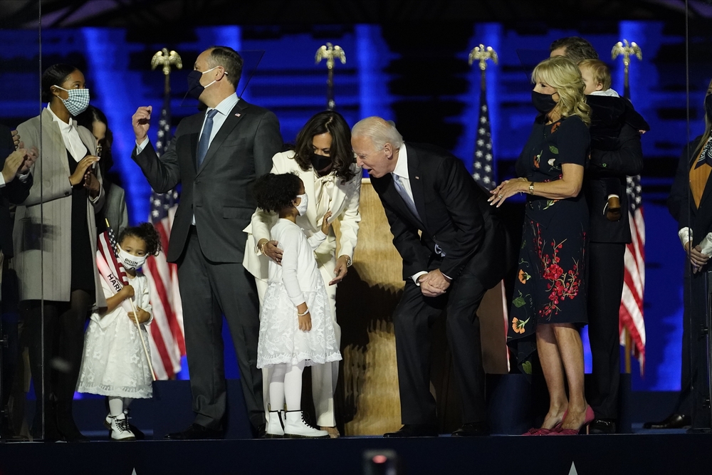 President-elect Joe Biden and Vice President-elect Kamala Harris celebration in Wilmington  / ANDREW HARNIK / POOL