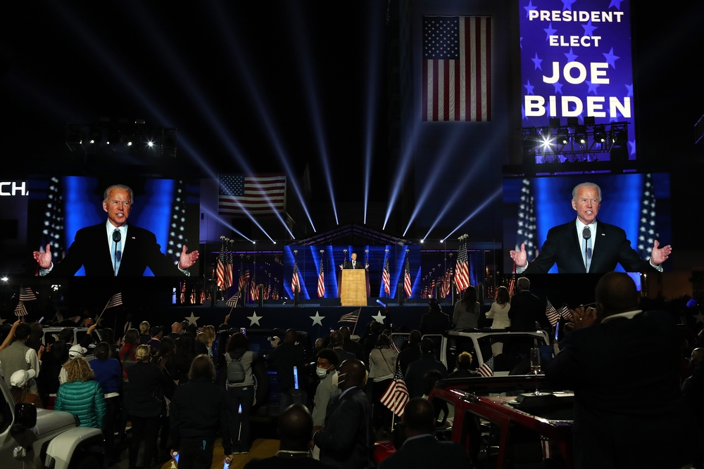 President-elect Joe Biden and Vice President-elect Kamala Harris celebration in Wilmington  / TASOS KATOPODIS / POOL