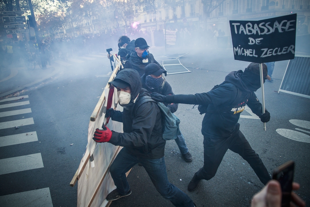 Protest against the newly voted global security law in Paris  / CHRISTOPHE PETIT TESSON