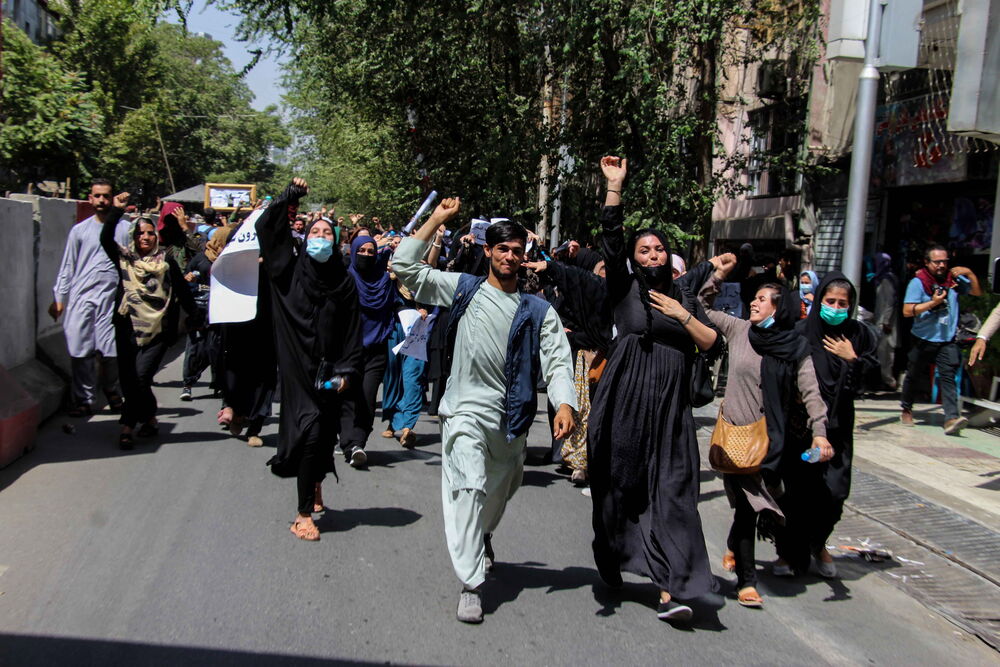 Afghanistan crisis - protest in Kabul  / STRINGER