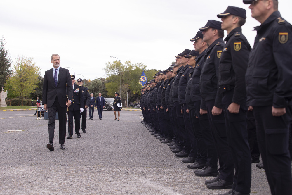 El Rey inaugura el Centro Universitario de la Policía.