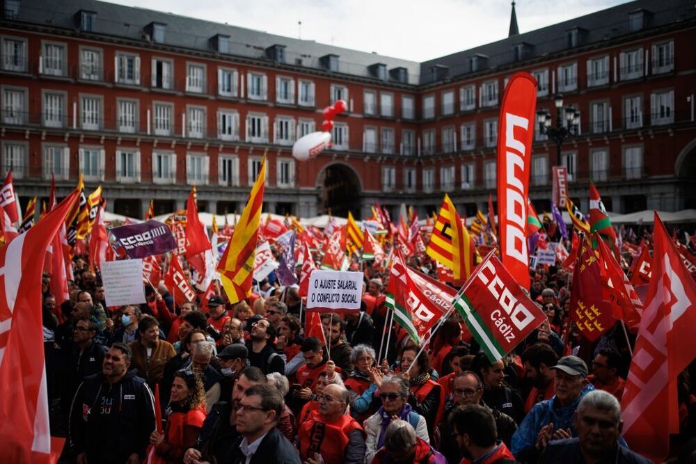 50.000 personas 'toman' Madrid para exigir una subida salarial