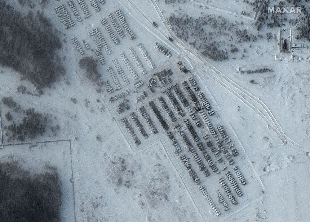Russia millitary build up along the border with Ukraine  / MAXAR TECHNOLOGIES HANDOUT