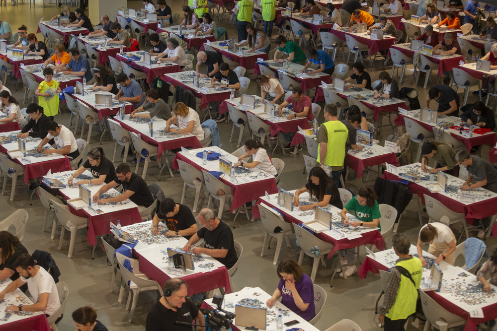 Campeonato nacional de puzzles celebrado en el Lienzo Norte.  / DAVID CASTRO