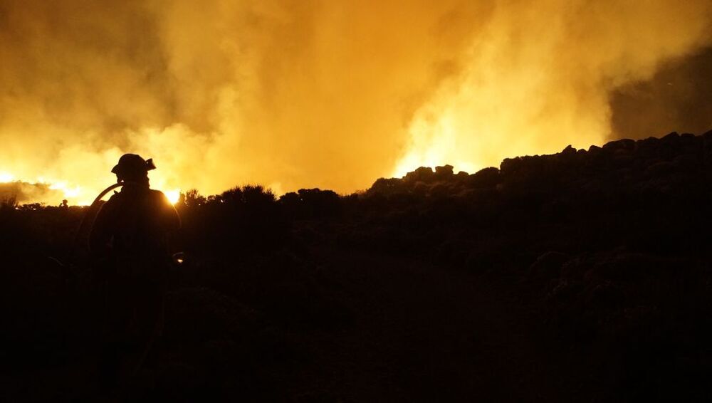 La evolución del fuego en Tenerife es 