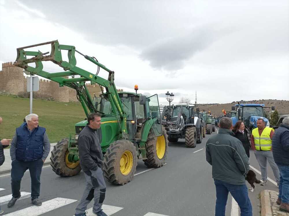 Decenas de tractores avanzan hacia la subdelegación