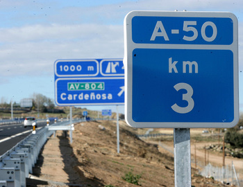 El pago por las autovías afectará a 87 kilómetros en Ávila