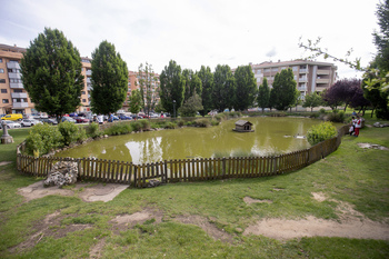 Arreglo para el estanque del jardín del Barrio Universidad