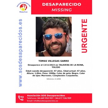 Desaparece un hombre de 47 años vinculado a Arenas en Talavera