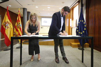 El PP y Vox sellan el acuerdo para gobernar Aragón