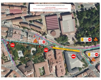 Nuevos cortes de tráfico en la avenida de Madrid