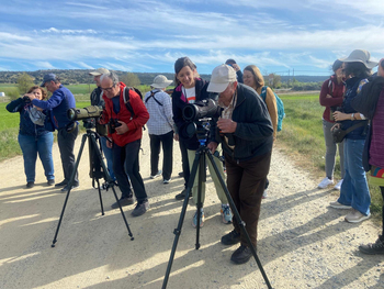 20 personas aprenden a observar las aves del entorno de Ávila