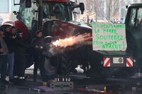 Más de mil tractores bloquean Bruselas